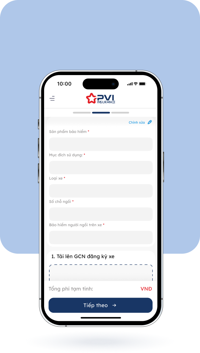 Bước 2: Điền thông tin