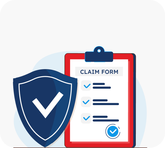 Insurance claim documents illustration